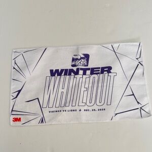 Vikings winter white out rally towl sports towl Minnesota vs Detroit lions